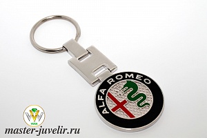 Брелок серебряный Alfa Romeo