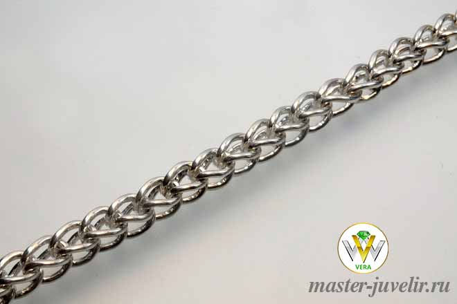 Купить серебряный браслет ручеек ручное плетение в ювелирной мастерской