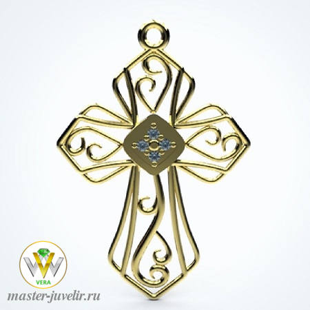 Купить маленький золотой крестик декоративный в ювелирной мастерской