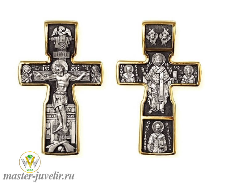 Купить православный крестик распятие христово святитель николай чудотворец. три святителя в ювелирной мастерской