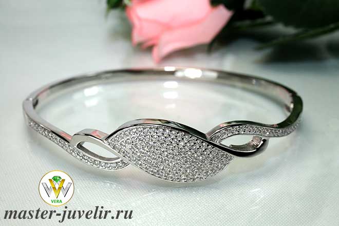 Нежный женский браслет из серебра 925 пробы на заказ или купить в интернетмагазине в Москве, заказать в ювелирной мастерской