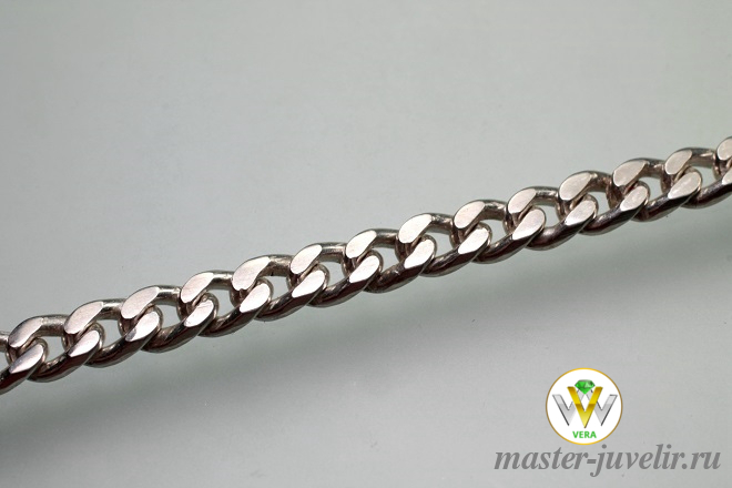 Цепочка серебряная Панцирное плетение 5 мм