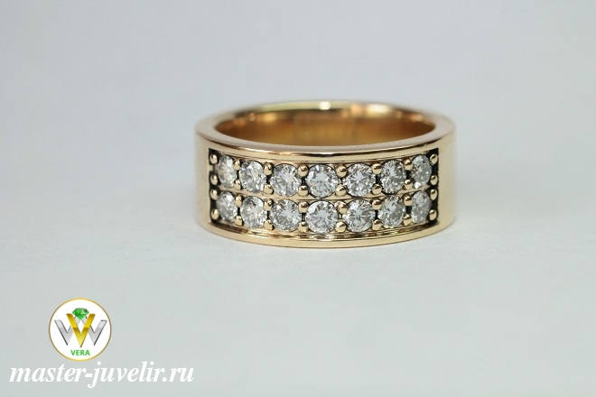Купить кольцо золотое с бриллиантами в ювелирной мастерской