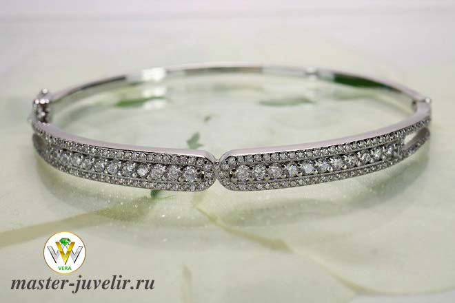 Купить браслет женский серебряный с камнями в ювелирной мастерской