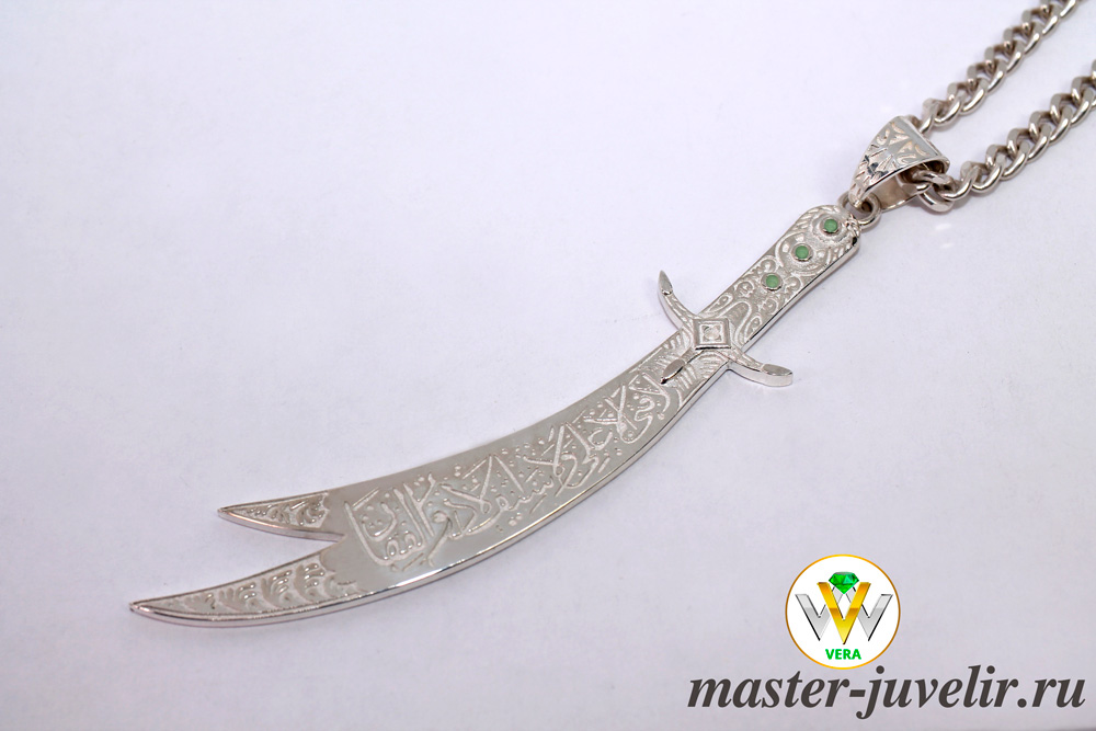 Купить серебряный кулон турецкий меч янчара в ювелирной мастерской