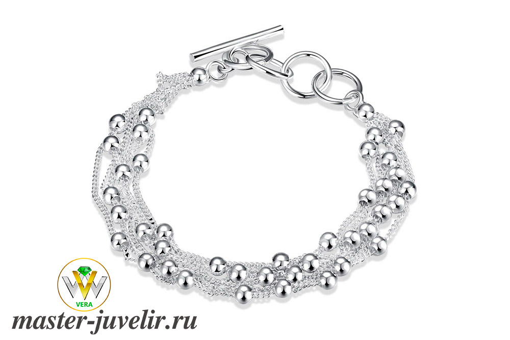Купить серебряный женский браслет в ювелирной мастерской