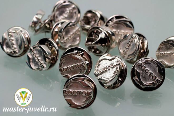 Купить значки серебряные изготовлены для ооо «эк «восток» в ювелирной мастерской