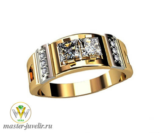 Купить золотое кольцо с горным хрусталем и бриллиантами в ювелирной мастерской