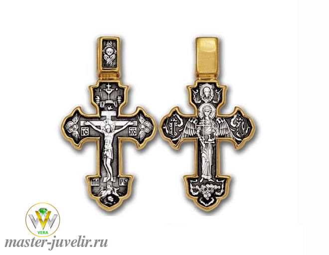Купить православный крестик распятие ангел хранитель в ювелирной мастерской