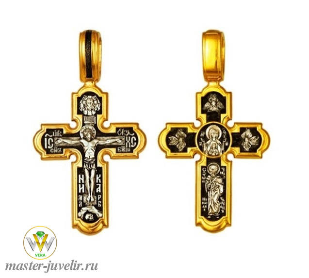 Купить православный крестик распятие христово богоматерь знамение. святитель николай в ювелирной мастерской