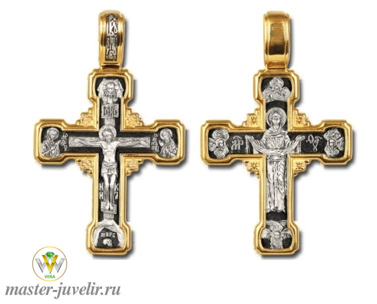 Купить православный крестик распятие хрестово деисус спас нерукотворный. покров пресвятой богородицы в ювелирной мастерской