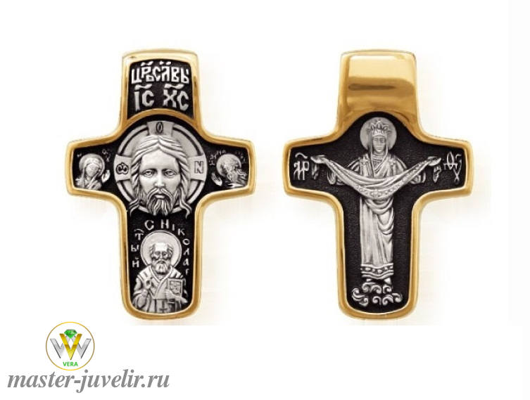 Купить православный крестик спас нерукотворный святитель николай чудотворец покров пресвятой богородицы в ювелирной мастерской