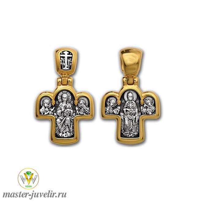 Купить православный крест. спас на престоле. божия матерь на престоле в ювелирной мастерской