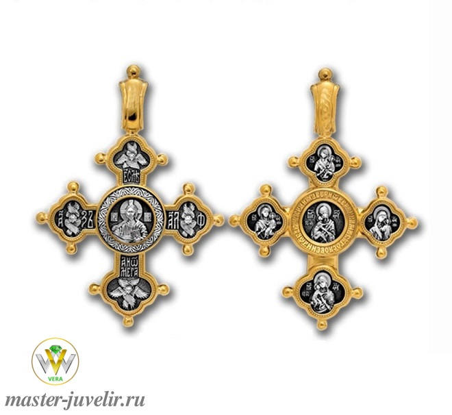 Купить православный крестик господь вседержитель похвала богородице в ювелирной мастерской
