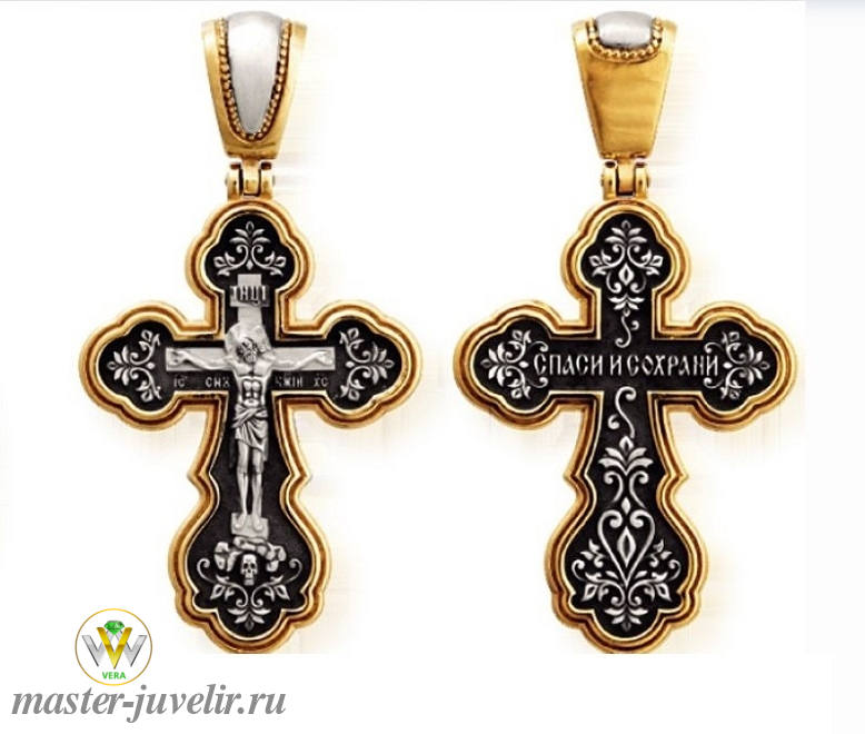 Купить православный крестик распятие хрестово  в ювелирной мастерской