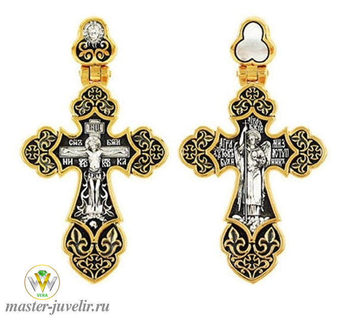 Купить православный крест распятие христово ангел хранитель в ювелирной мастерской