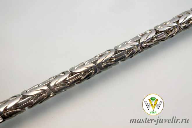 Купить серебряный браслет лисий хвост овальный в ювелирной мастерской