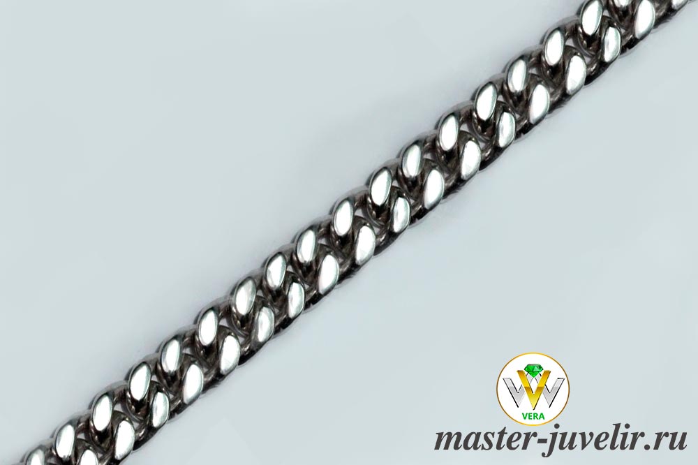 Купить браслет серебряный панцирный 5,5 мм в ювелирной мастерской