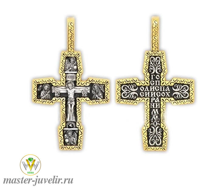 Купить православный крестик распятие христово деисус  в ювелирной мастерской