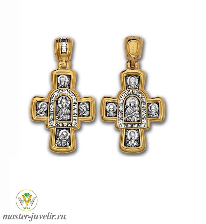 Купить православный крест господь вседержитель иверская икона божией матери в ювелирной мастерской