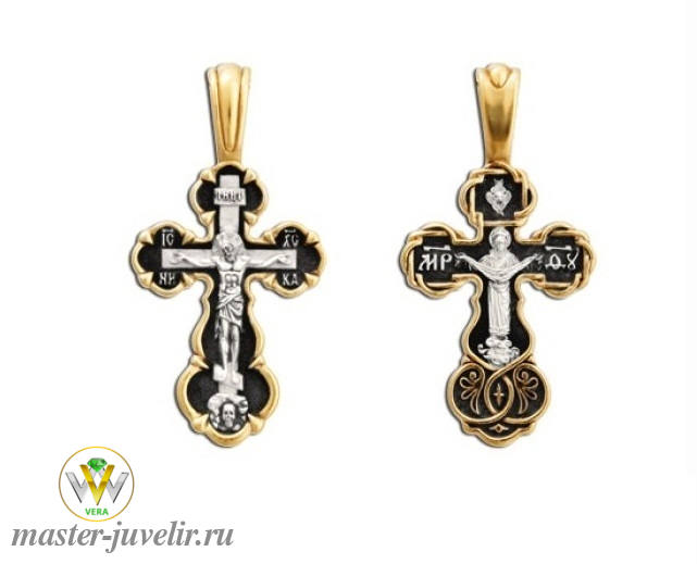 Купить православный крестик распятие христово покров святой богородицы в ювелирной мастерской