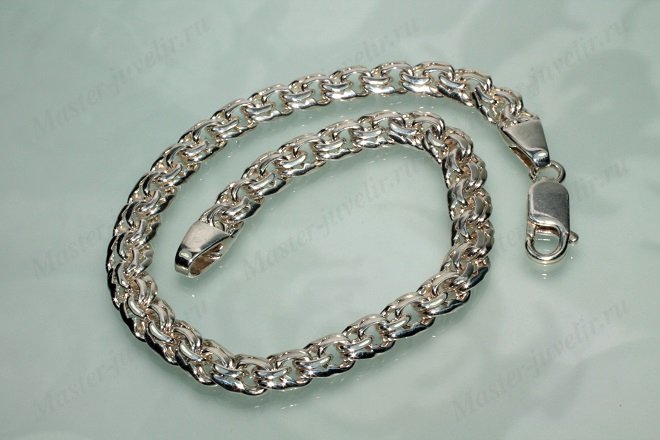 Купить серебряный браслет бисмарк в ювелирной мастерской