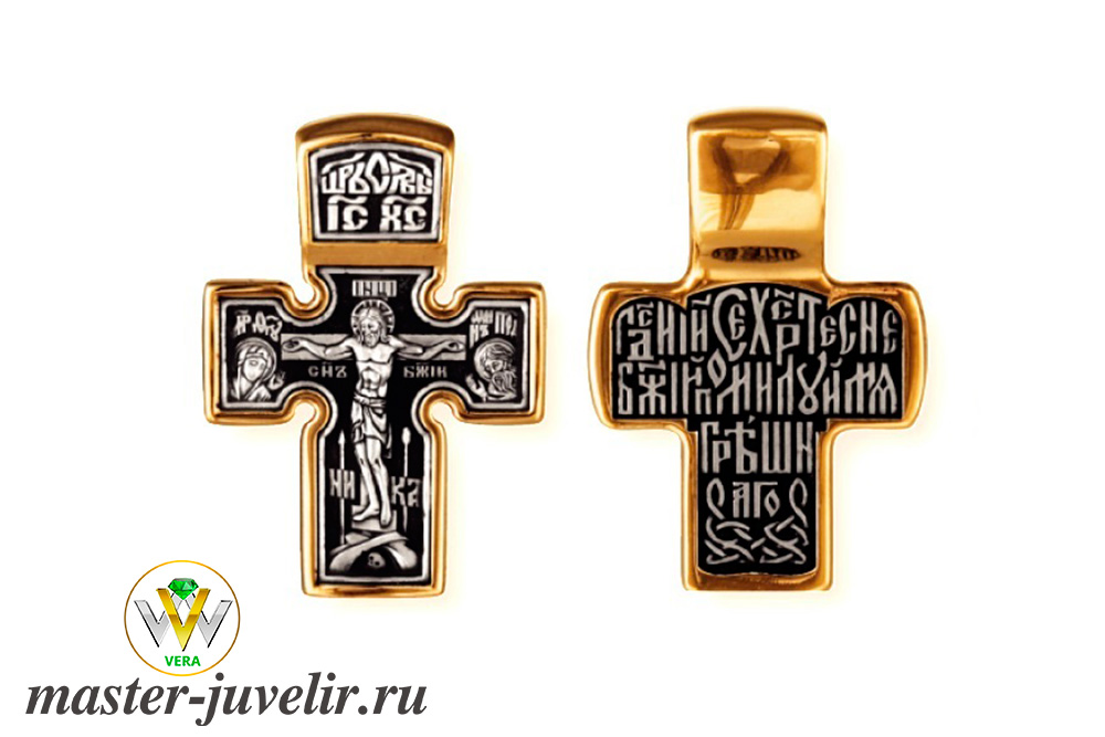 Купить серебряный крестик распятие христово деисус в ювелирной мастерской