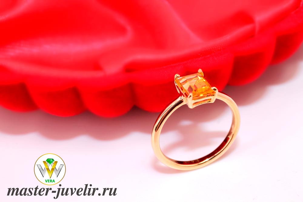 Купить золотое кольцо с цитрином в ювелирной мастерской