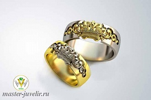 Эксклюзивные свадебные обручальные кольца Короны