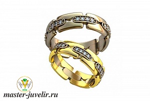 Обручальные кольца браслеты с бриллиантами