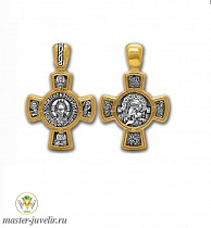 Православный крестик Спас Нерукотворный Касперовская икона Божией Матери