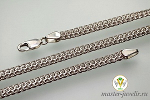 Цепочка серебряная плетение Питон 5,5 мм