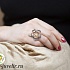 Эксклюзивное кольцо раскрывающаяся Лилия из серебра с позолотой