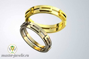 Необычные обручальные кольца золотые 