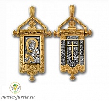 Владимирская икона Божией Матери Процветший крест Образок