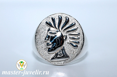 Серебряное кольцо для сургучной печати