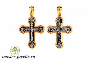 Крестик православный Распятие Христово с образами