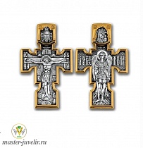 Православный крестик Архангел Михаил Казанская икона Божией Матери