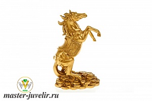 Золотая фигурка Лошади подарочная модель 