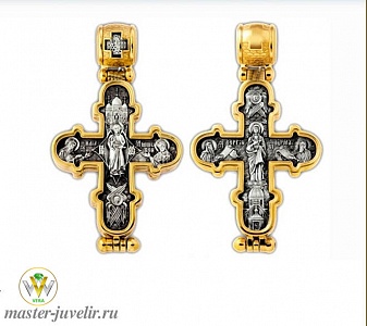 Православный крестик-ладонка Преображение Господне Икона Божией Матери Валаамская