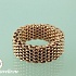 Золотое кольцо с плетением в виде браслета