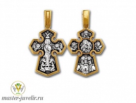 Православный крестик Господь Вседержатель Икона Божией Матери Семиезерная